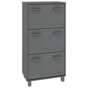 Scarpiera | Mobile per scarpe HAMAR Grigio Scuro 59,5x35x117 cm in Legno di Pino