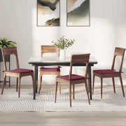 Cuscini per Seduta 4 pcs Rosso Vino 40 x 40 x 3 cm Tessuto