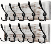 Set di chiodi a muro in legno con 15 chiodi per armadio, camera da letto, cucina - Set da 2