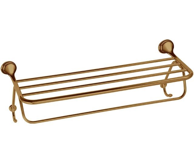 Porta salviette quadruplo 60 cm in ottone antico