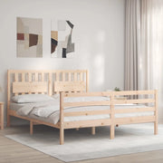 Giroletto con Testiera-Struttura Letto con testiera 160x200 cm in Legno Massello 995602