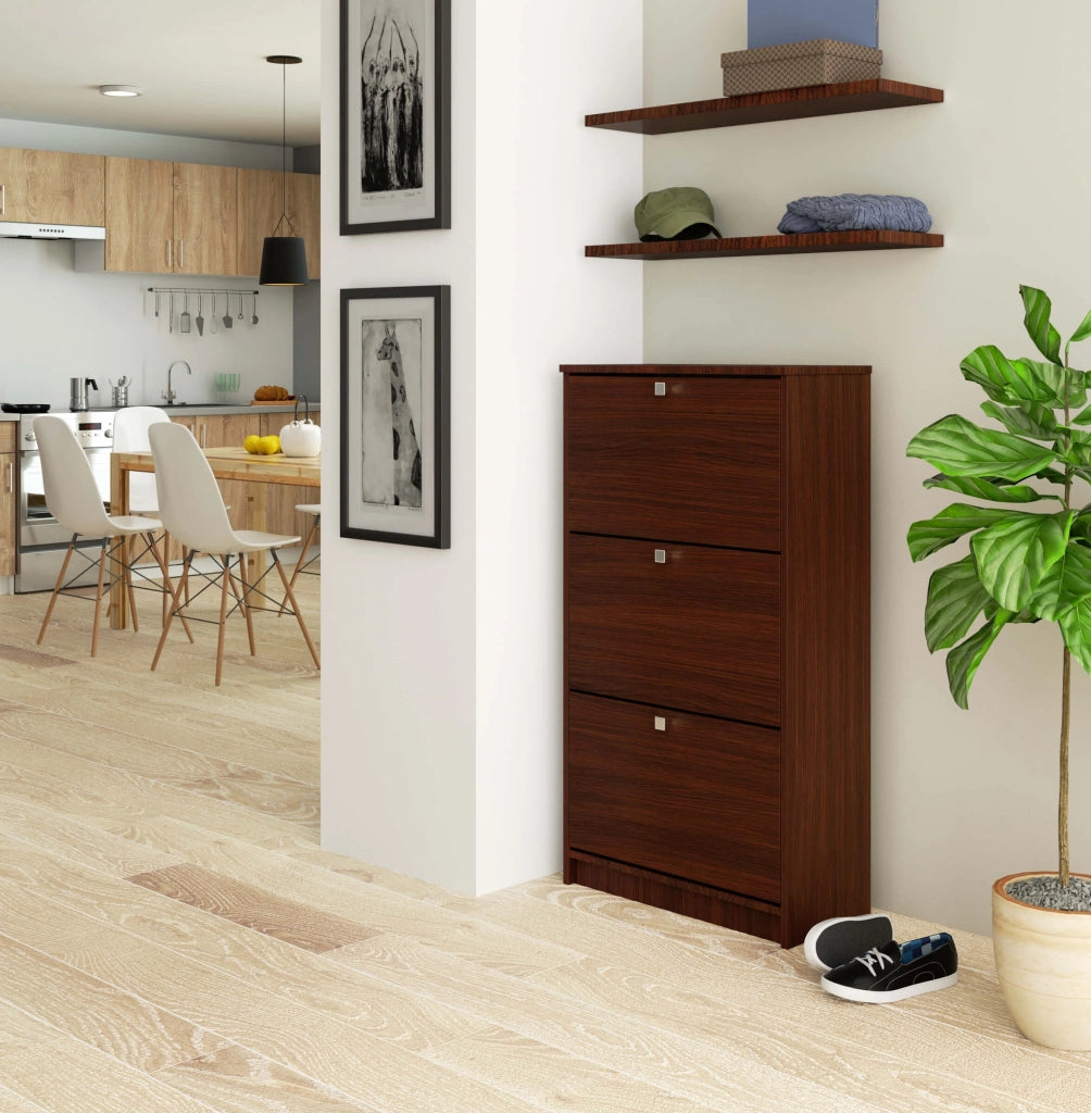 Scarpiera AKORD Wengé 60 cm 3 ante 60x28,5x113 cm