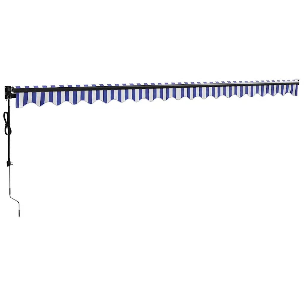 Tenda Sole Automatica Retrattile Blu e Bianca 5x3 m 3154500