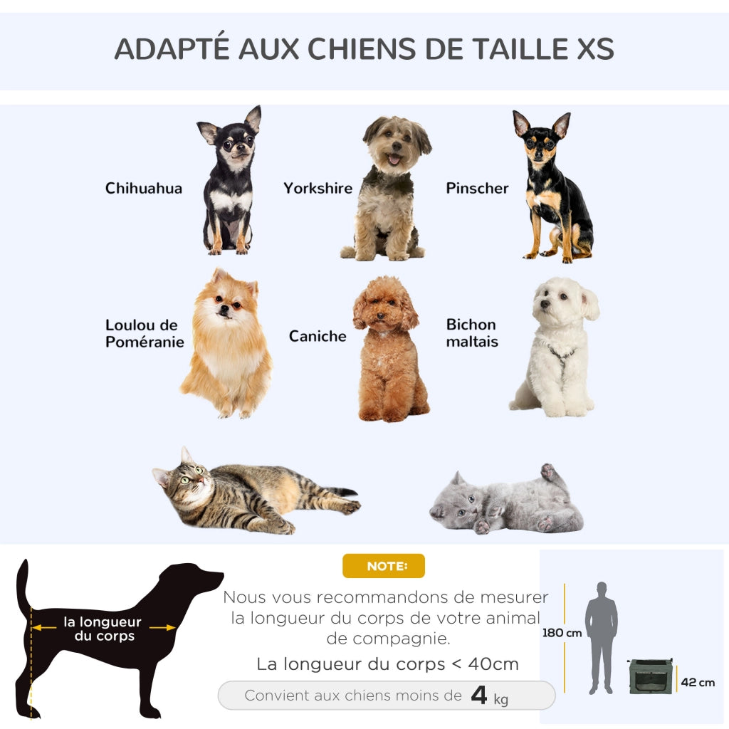 Contenitore per Animali Domestici ¨C zephmum ¨C 60x42x42 cm Grigio Nero