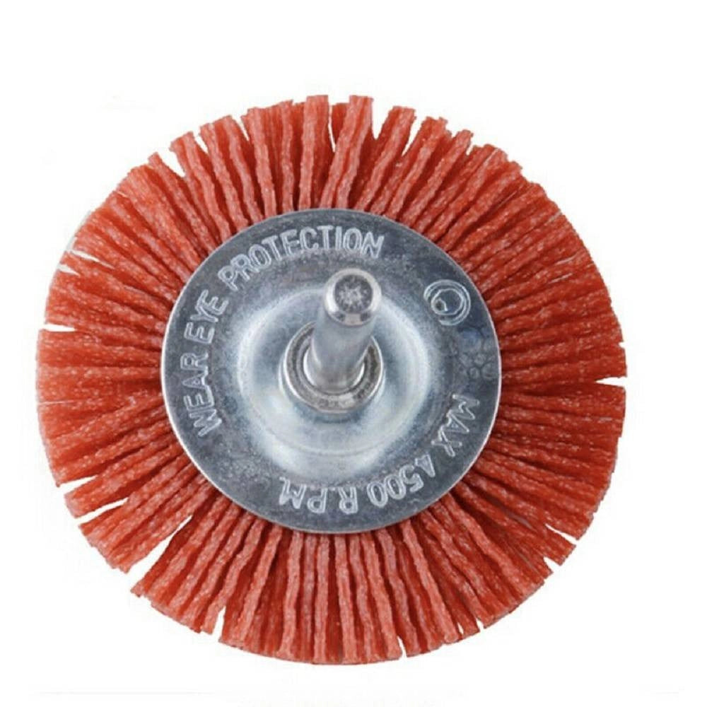 Trade Shop - Spazzola Per Lucidare Fili Nylon Punta Abrasiva Levigare Punte Per Trapano 50mm -