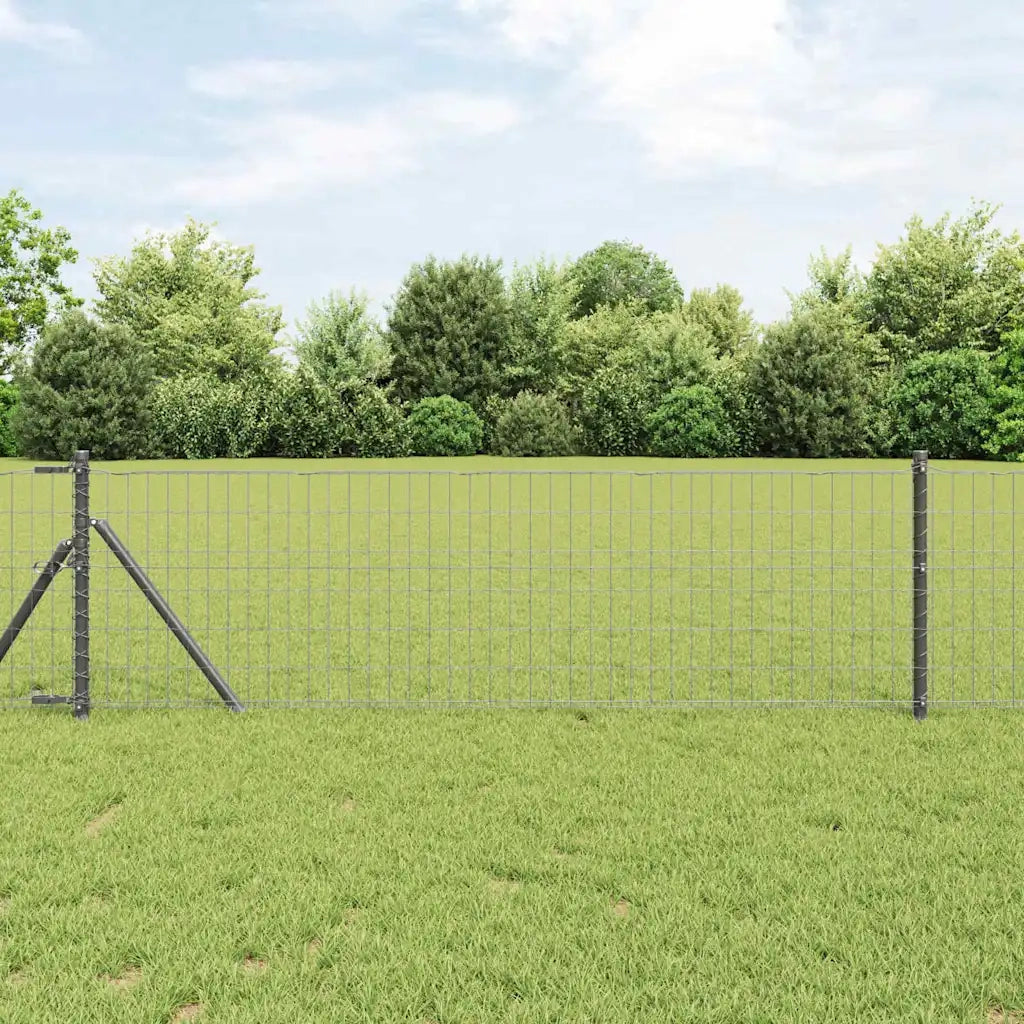 Recinzione Euro Grigio 0,8 x 10 m Ferro rivestito in PVC 42004492