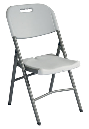 Set 4 Sedie Catering Pieghevoli da Giardino 47x61x87 cm in Polietilene Bianche