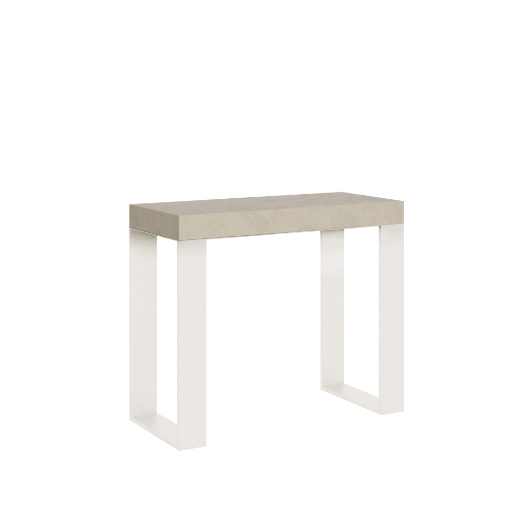Consolle allungabile 90x40/300 cm Tekno Cashmere telaio Bianco