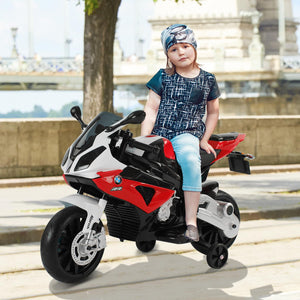 Moto Elettrica per Bambini 12V con Licenza BMW RR Nero e Rosso