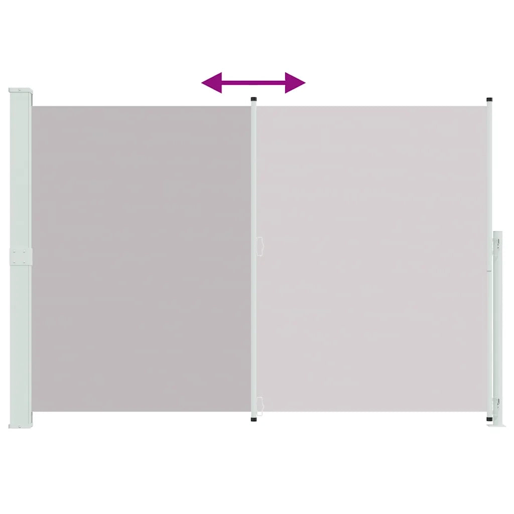 Tenda Laterale Retrattile per Patio 200x314 cm Grigia 313413