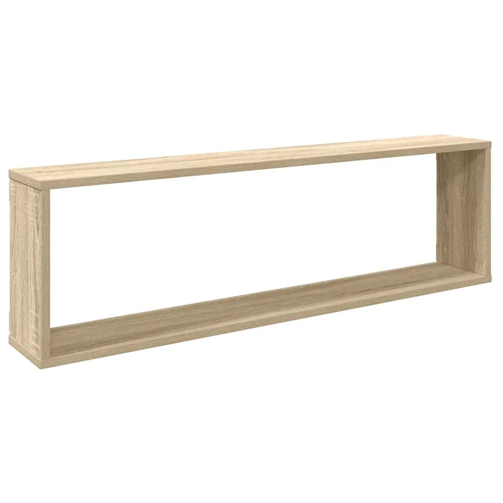 Mensole Parete a Cubo 2pz Rovere Sonoma 100x15x30cm Multistrato 807088