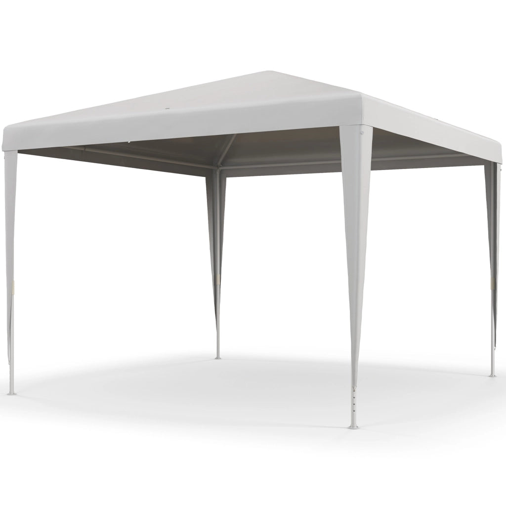 Gazebo da giardino 3x3 m ¨C zephmum ¨C bianco acciaio