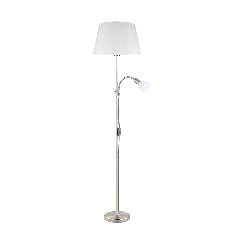 Piantana Moderna Conesa Acciaio Nichel Satinato 1 Luce E27