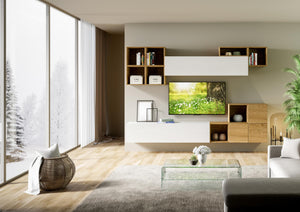 Parete Attrezzata Soggiorno 294x39,5 cm in nobilitato