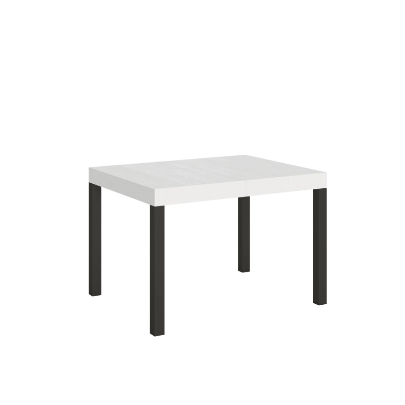 Tavolo allungabile 80x120/204 cm Everyday telaio Antracite - Bianco Frassino