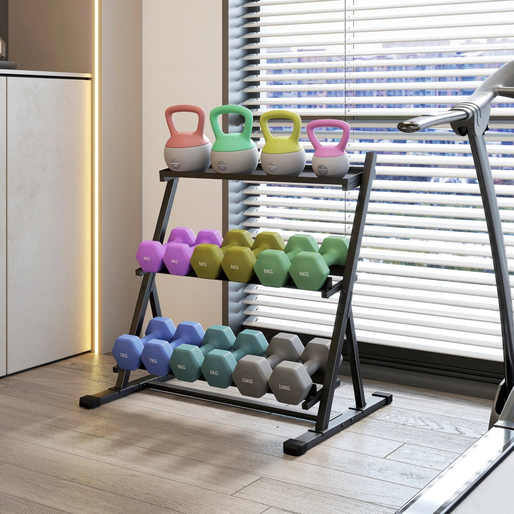 Supporto per Manubri Regolabile a 3 Livelli ¨C Xylo ¨C Max 200kg Antiscivolo