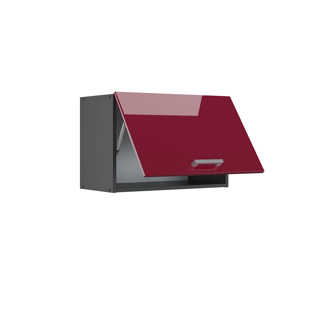 Vicco Pensile da cucina Rosso lucido 60 cm Piatto