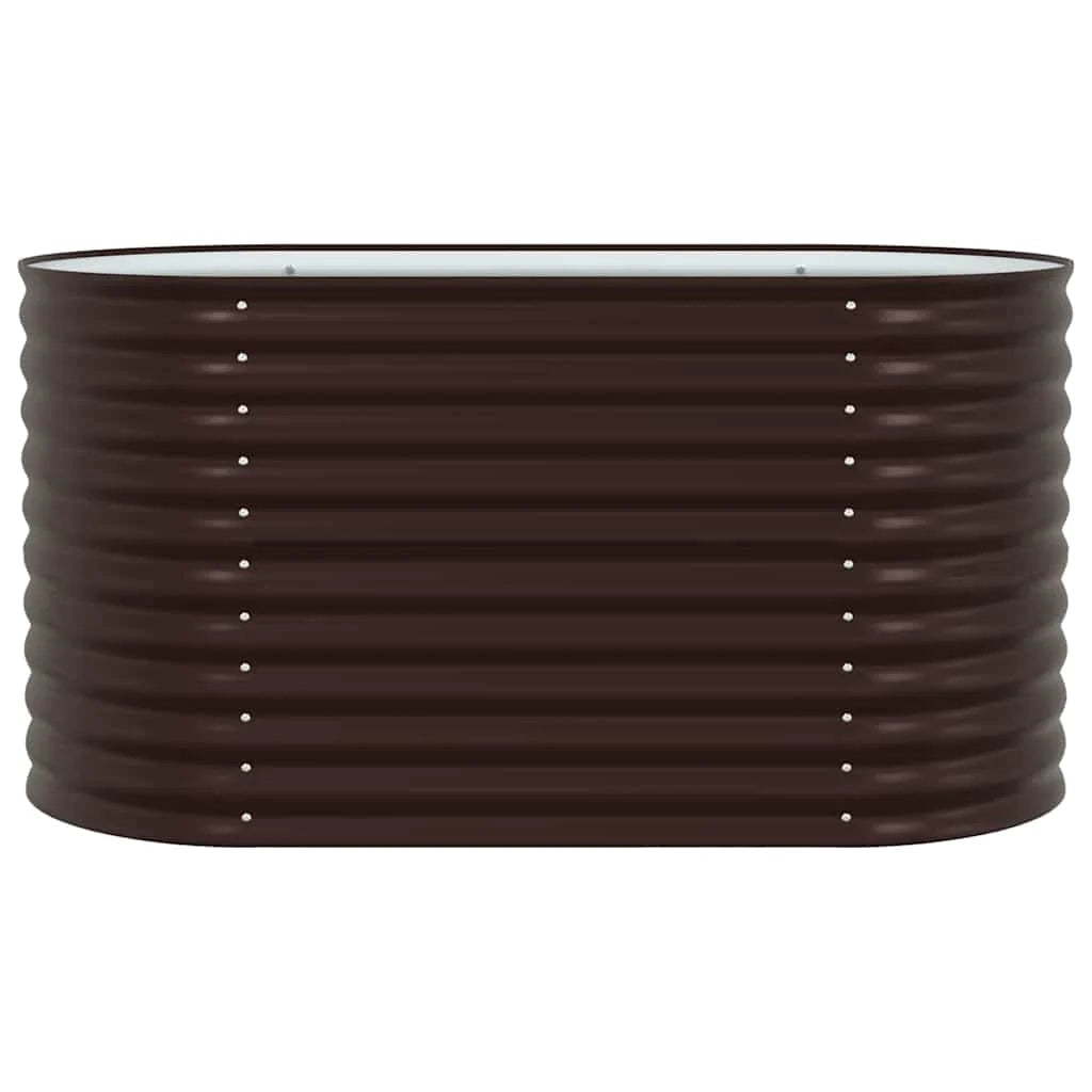Fioriera rialzata da esterno moderna e minimalista 160 x 80 x 81 cm in acciaio marrone codice 02_0058915.