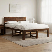 Letto matrimoniale con testiera ROSTOCK Marrone Scuro 3405446