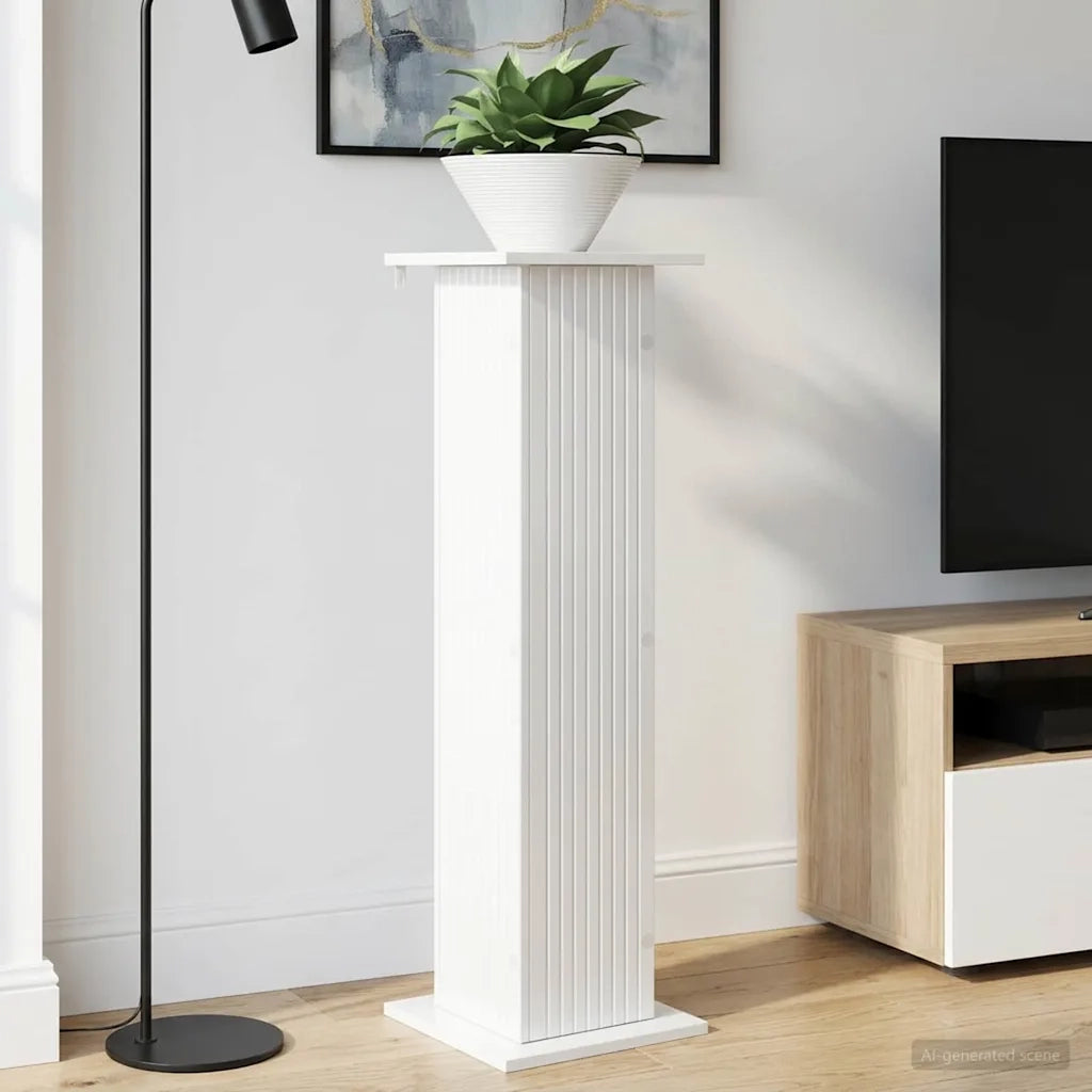 Supporto per piante Bianco Lucido 30,5 x 30 x 100,5 cm 899752