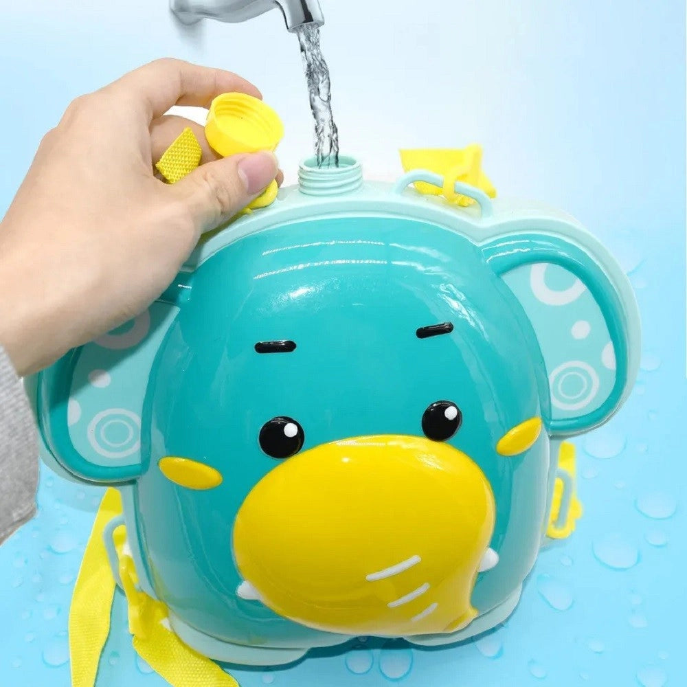 Trade Shop - Zaino Con Pistola Ad Acqua Elefante Per Estate Piscina Spiaggia Giochi Bambini -