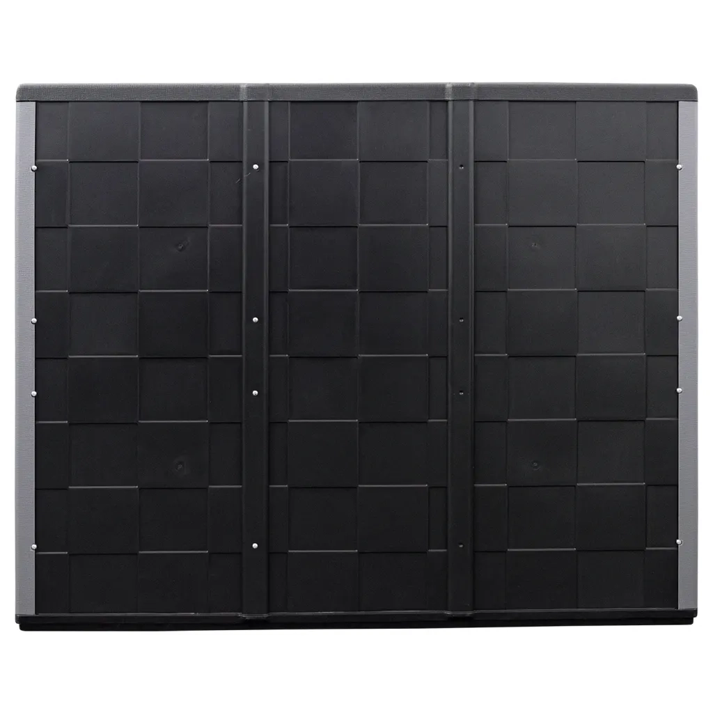 Armadio da Giardino Grigio e Nero 102x37x84 cm in PP 151820