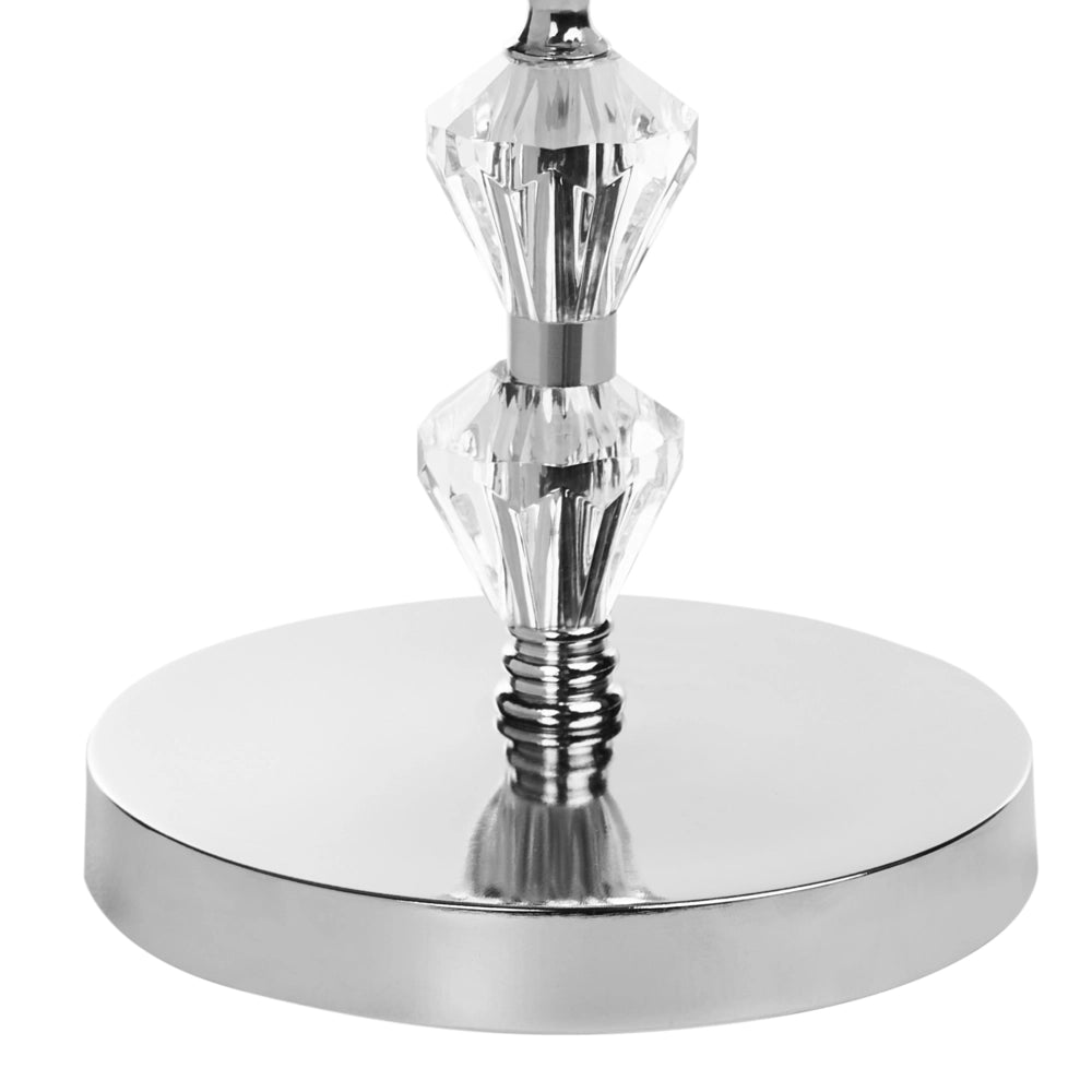 Specchio da tavolo illuminato in metallo argentato ø 20 cm con luci LED d'ingrandimento bifacciali