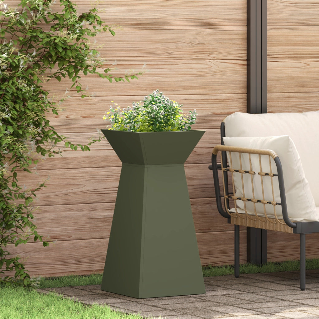 Supporto per Piante Verde Oliva Metallo 35 x 35 x 73 cm Fioriere