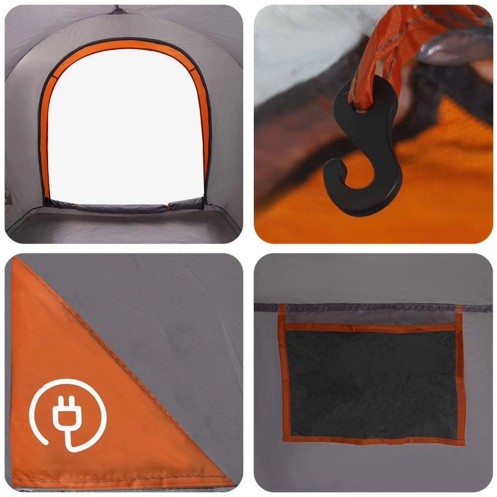 Tenda da auto con tetto Grigio e arancione 200 x 170 x 170 cm 42028541