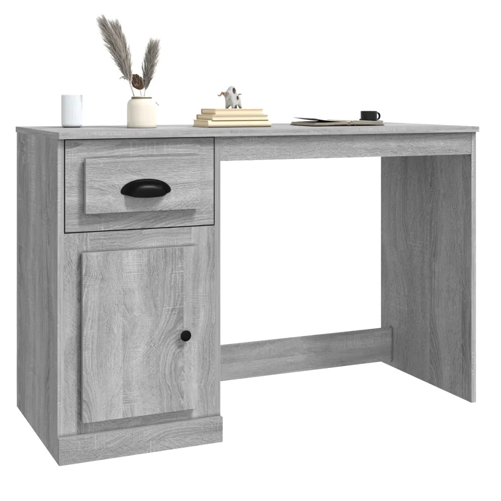 Scrivania Cassetto Grigio Sonoma 115x50x75 cm Legno Multistrato 816478