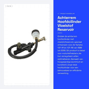 Reservatorio liquido per cilindro master - Materiale Aluminium/Kunststof - Adatto per Yamaha YZF-R1/R6 - Diametro 10 mm - Lunghezza del tubo 32 cm - Nuovo articolo - Cilindro freno