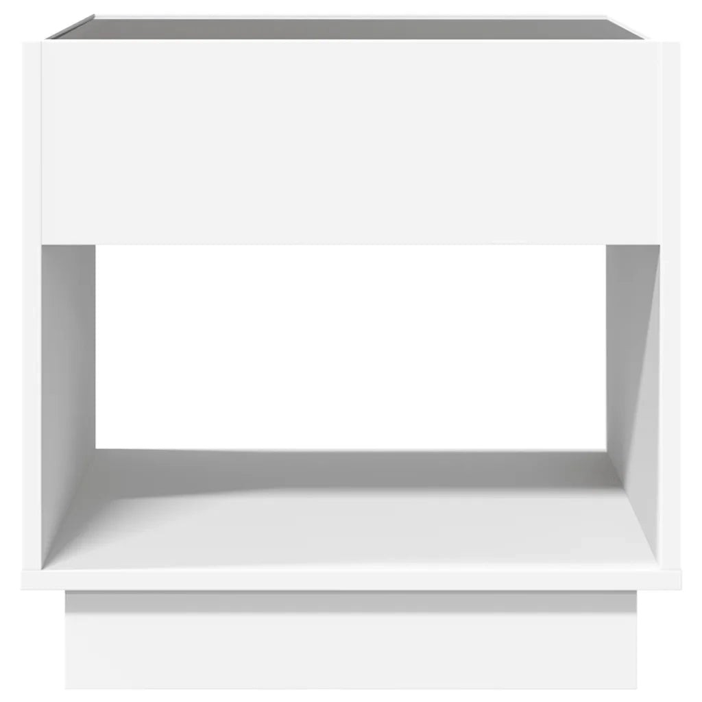 vidaXL Tavolino da Salotto con LED Infinity Bianco 50x50x50 cm
