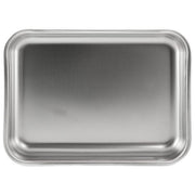 Steel Pan 101801 Teglia da Forno Rettangolare Acciaio Inox 18-10 Antiaderente Antigraffio 25x19x5 cm colore Acciaio Inox
