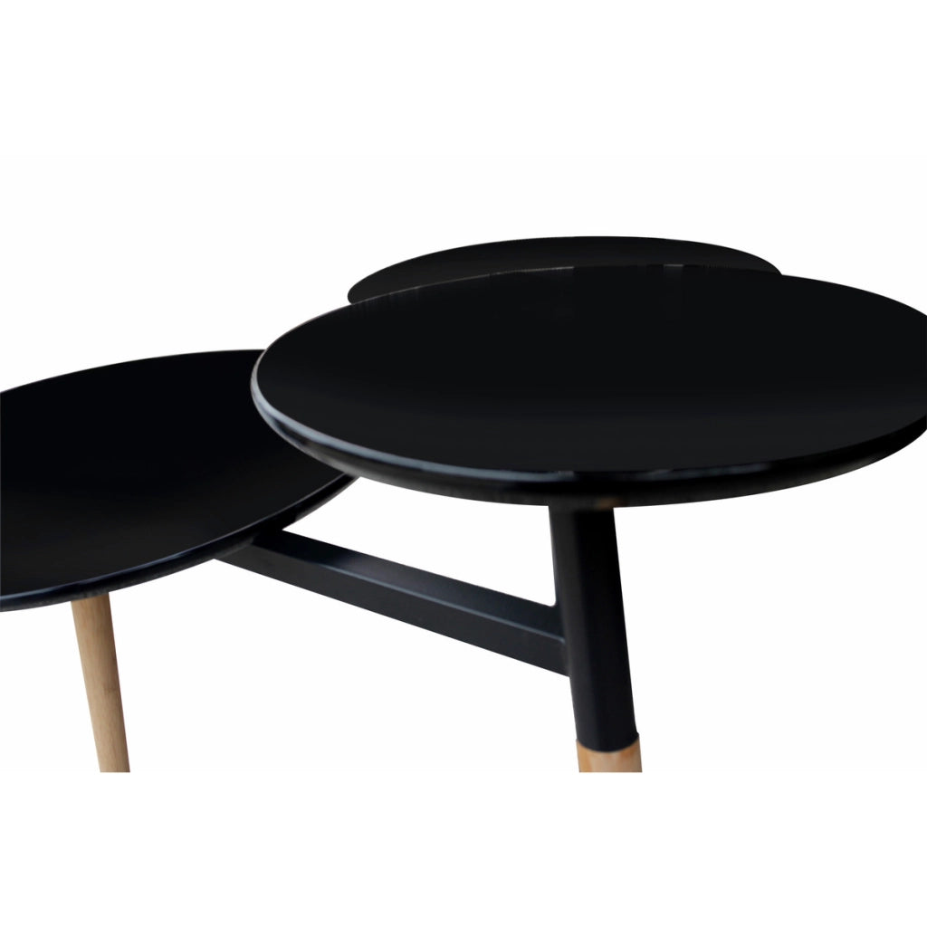 Tavolino di design Butler 300 con piani sfalsati