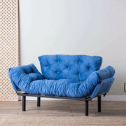Guchol, Divano Letto 2 Posti Contenitore, 155x70 cm blu