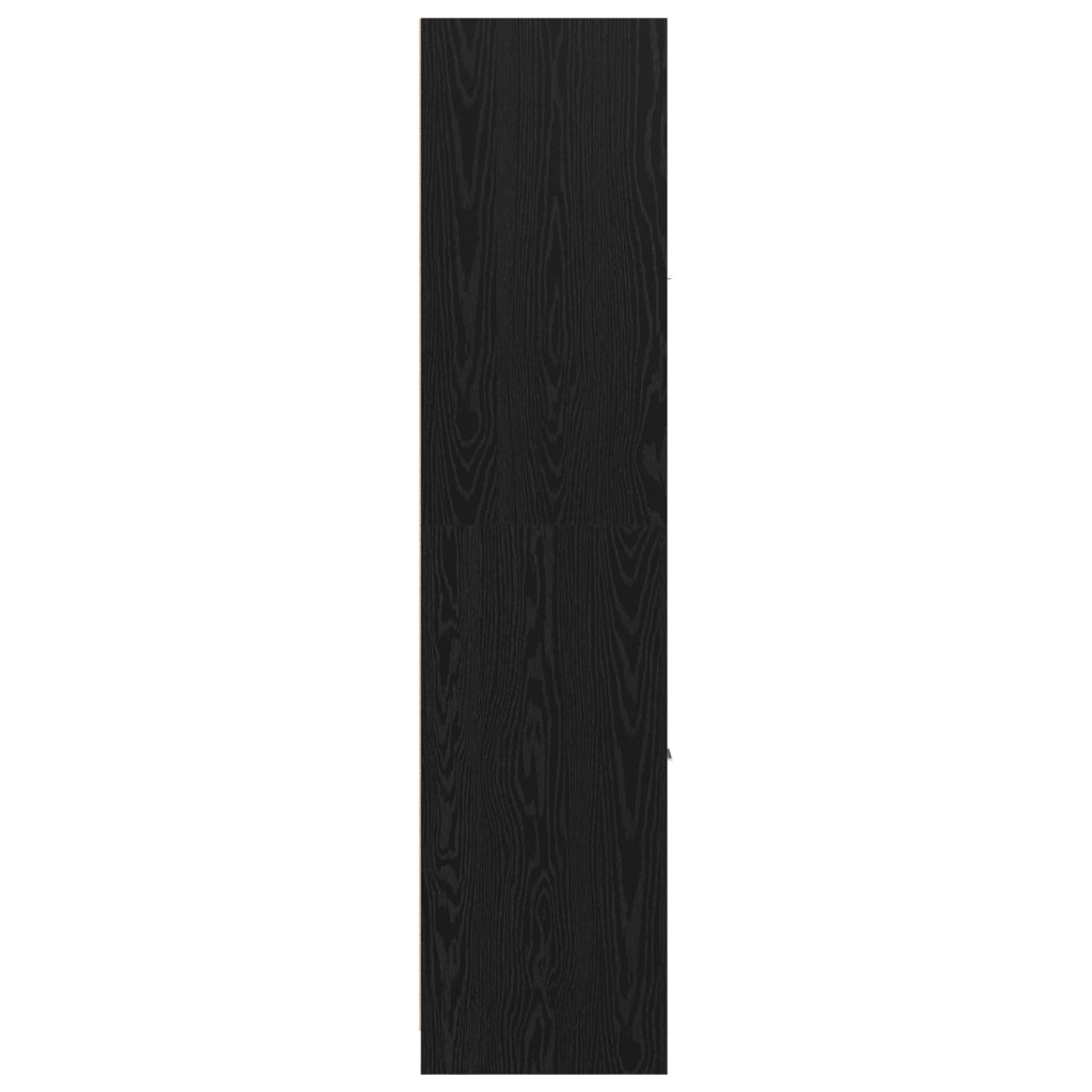 armadio da farmacia rovere nero 40x41x174,5 cm legno ingegnerizzato