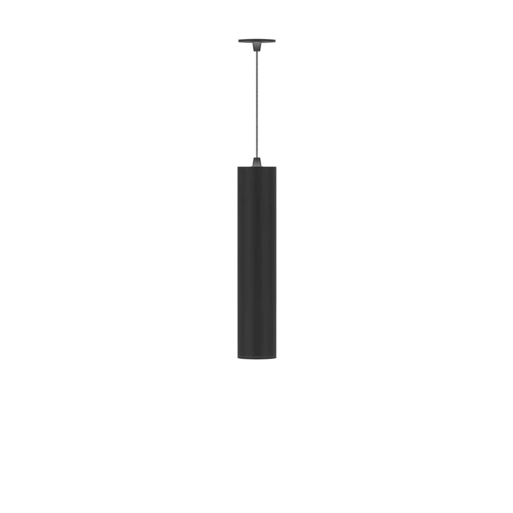 Atmos Lampada a Sospensione LED Tubolare GU10 per Installazione a Superficie o Incassata, Design Moderno in Nero Opaco, Versione 250mm o 450mm