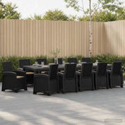 Set da Pranzo per Giardino 14 pz Antracite e Tortora PP 3430185