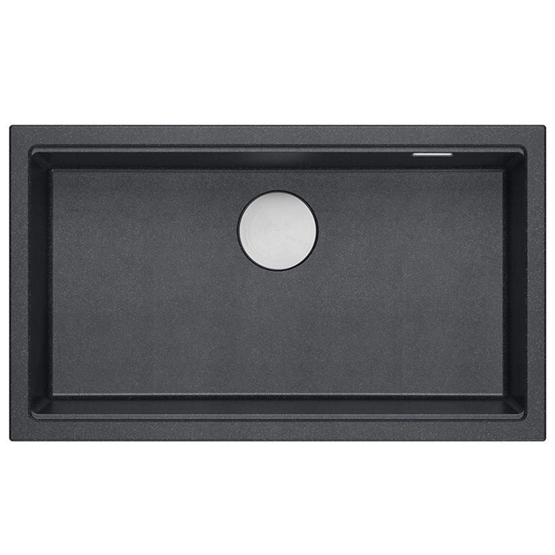 Lavello In Granito Logan 110 Black Metallic Tappo oro