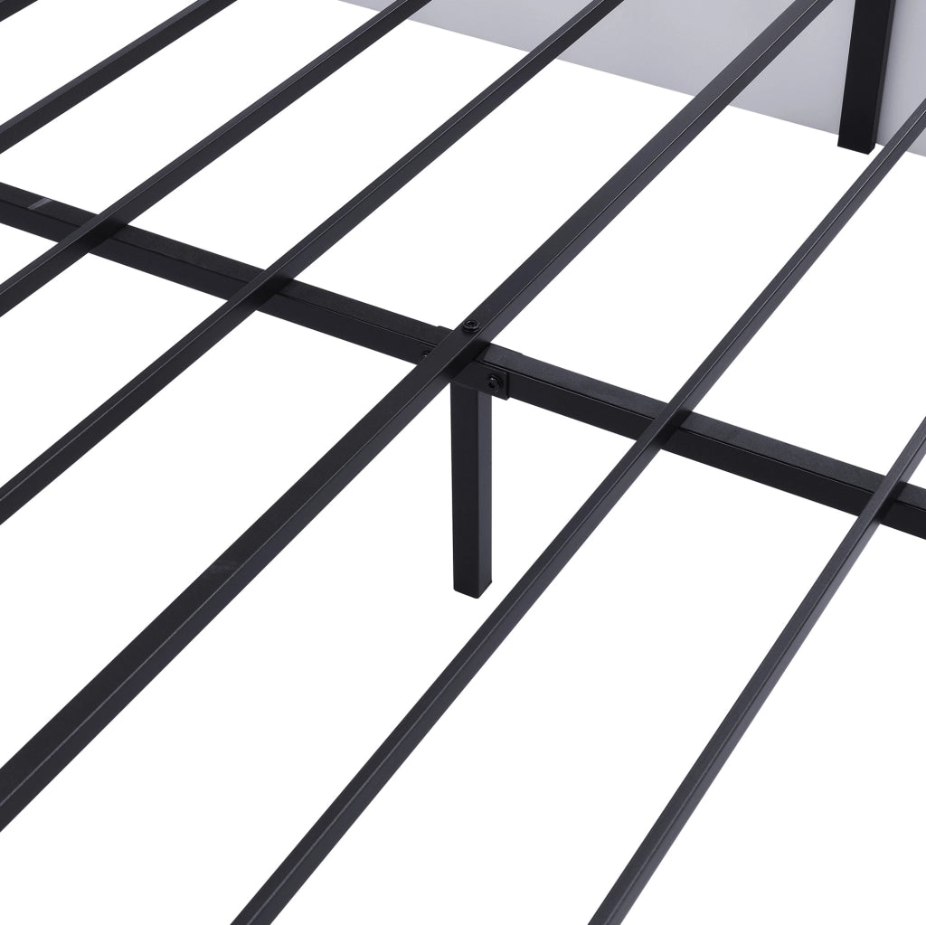 Letto 180x200 cm con Bluetooth; orologio elettronico; luci LED e USB in MDF bianco