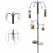 Mangiatoia per Uccelli ¨C Zephmum ¨C Nero 6 Ganci 4 Mangiatoie Sospese