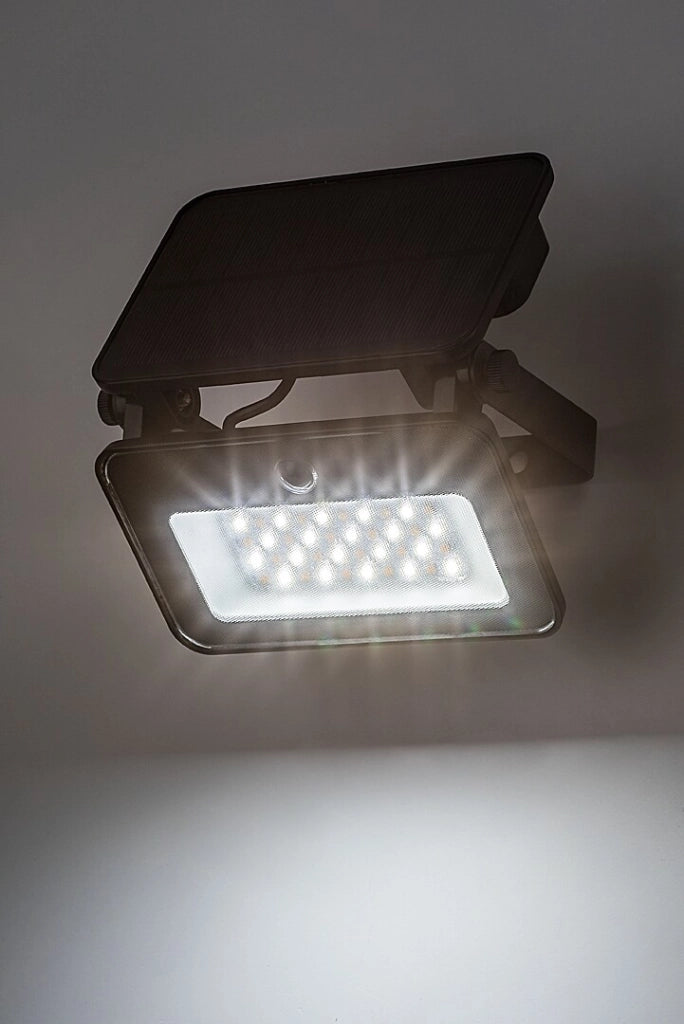 Faretto solare LED 6W PIR CCT IP65 nero Tarcal Rabalux