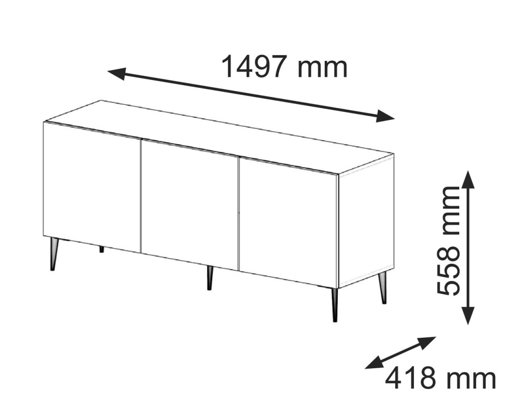 MOBILE RAVENNA C DIAMOND MDF HG PORTA TV 3D 150 BIANCO OPACO GAMBE BIANCO LUCIDO ORO