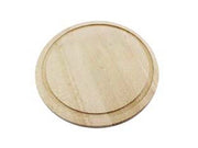 1pz tagliere rotondo in faggio con scanalatura cm.24 - cm.24   cod:ferx.fer381574