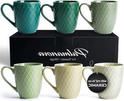 Tazza caffè ceramica lucida - Grande tazza caffè - Collezione Palmanova (Verde) 400 ml
