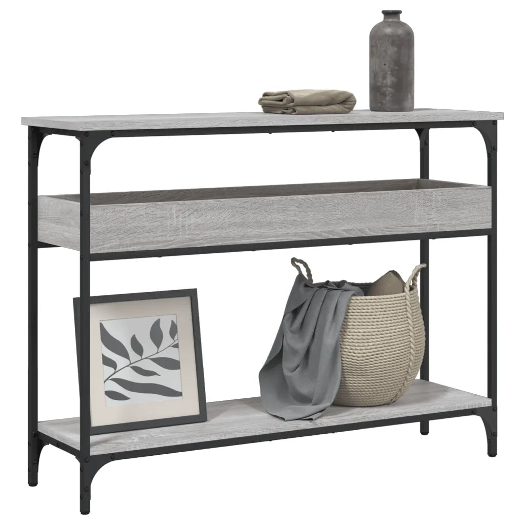 Tavolo Consolle Ripiano Grigio Sonoma 100x29x75cm Multistrato 837720