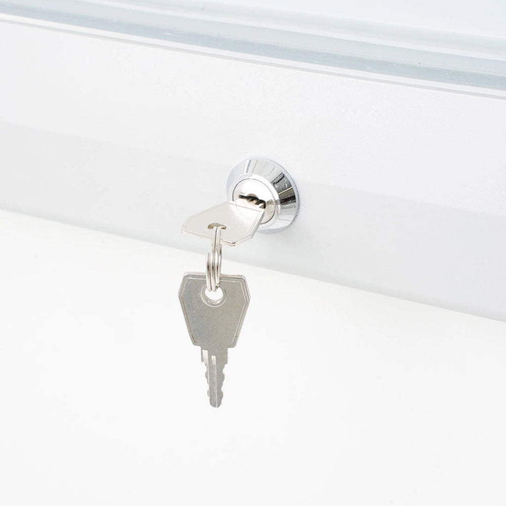 Bacheca da Esterno con Apertura a Ribalta 102,5x106,7x4,7 cm in Alluminio Grigio Chiaro