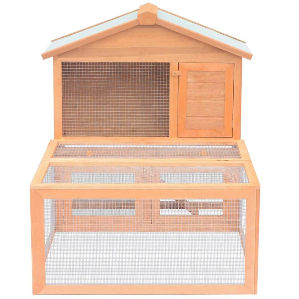 Gabbia per animali 144 x 100 x 100 cm legno marrone 02_0000577