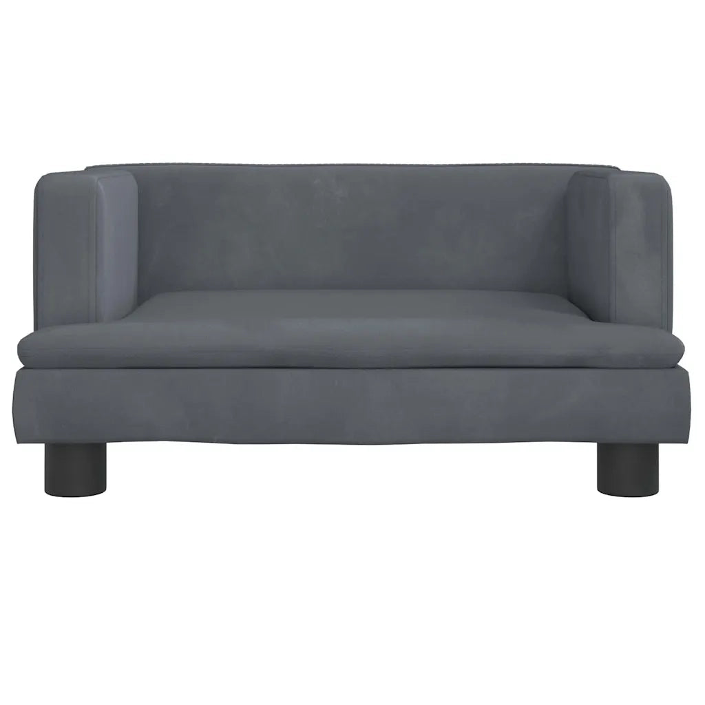 Lettino per Cani Grigio Scuro 60x40x30 cm in Velluto CFW2558708
