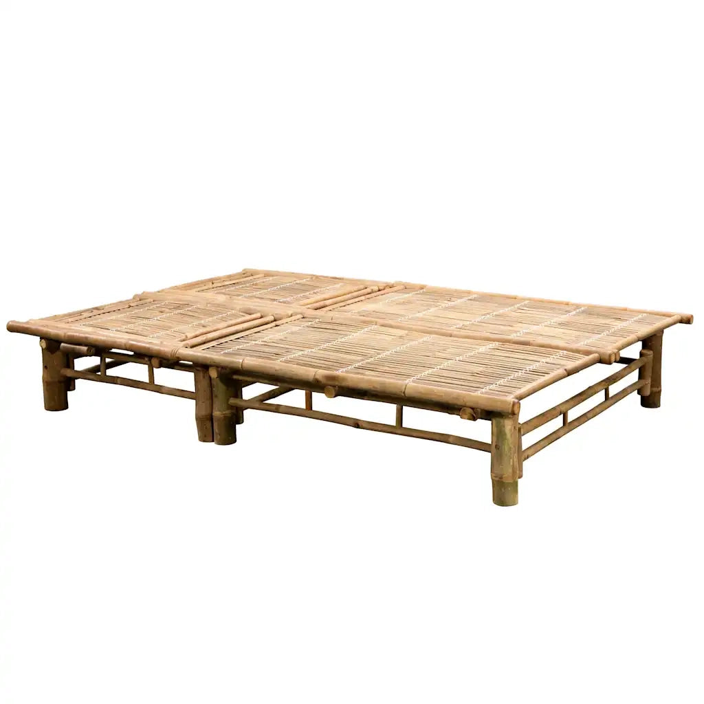 Lettino Prendisole Doppio con Cuscini in BambÃ¹ cod mxl 75652